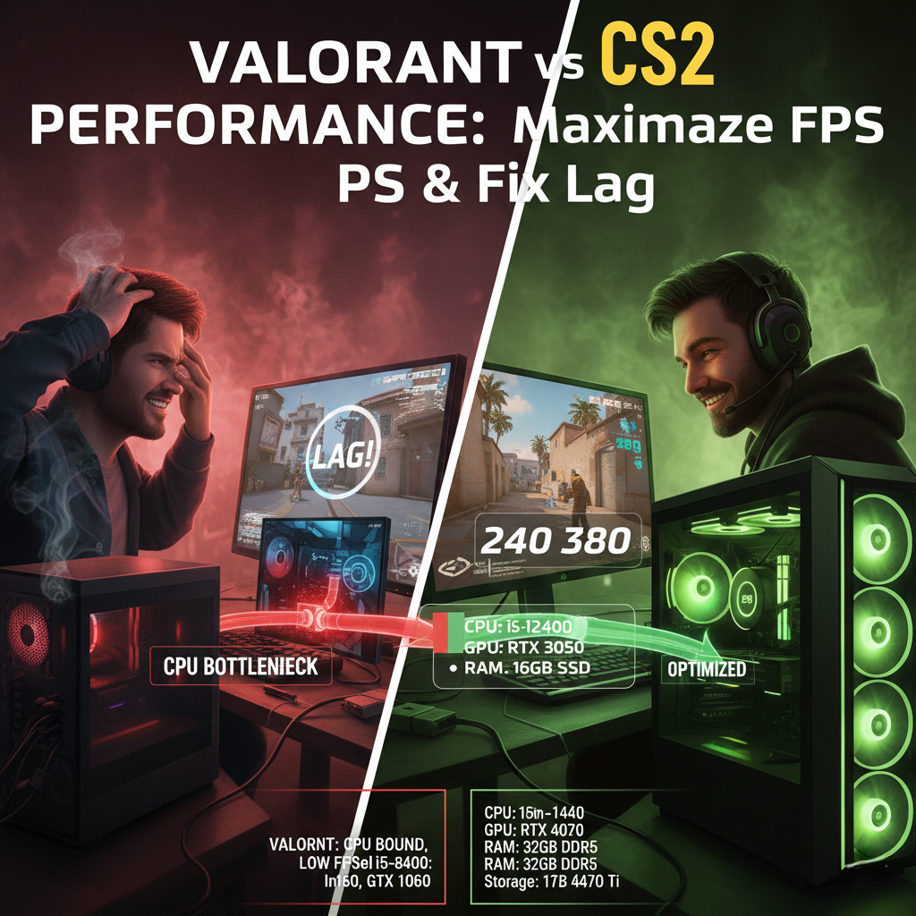 Valorant vs CS2 performance comparison