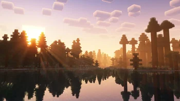 Minecraft (with shaders) Minecraft (with shaders)